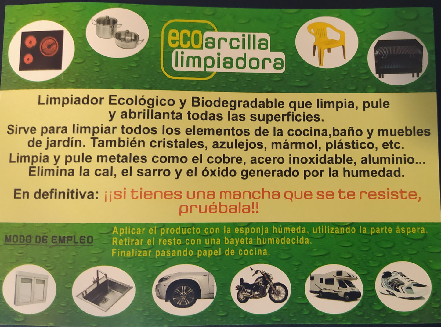 Piedra blanca, arcilla limpiadora, eco 1/2 kilo