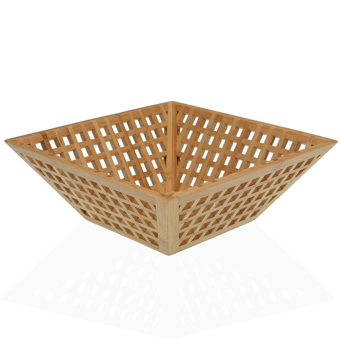 Frutero madera bambú 28x28x10 cm