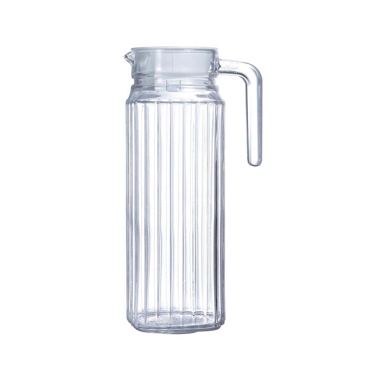 jarra cuadrada cristal 1 litro con tapa, Luminarc