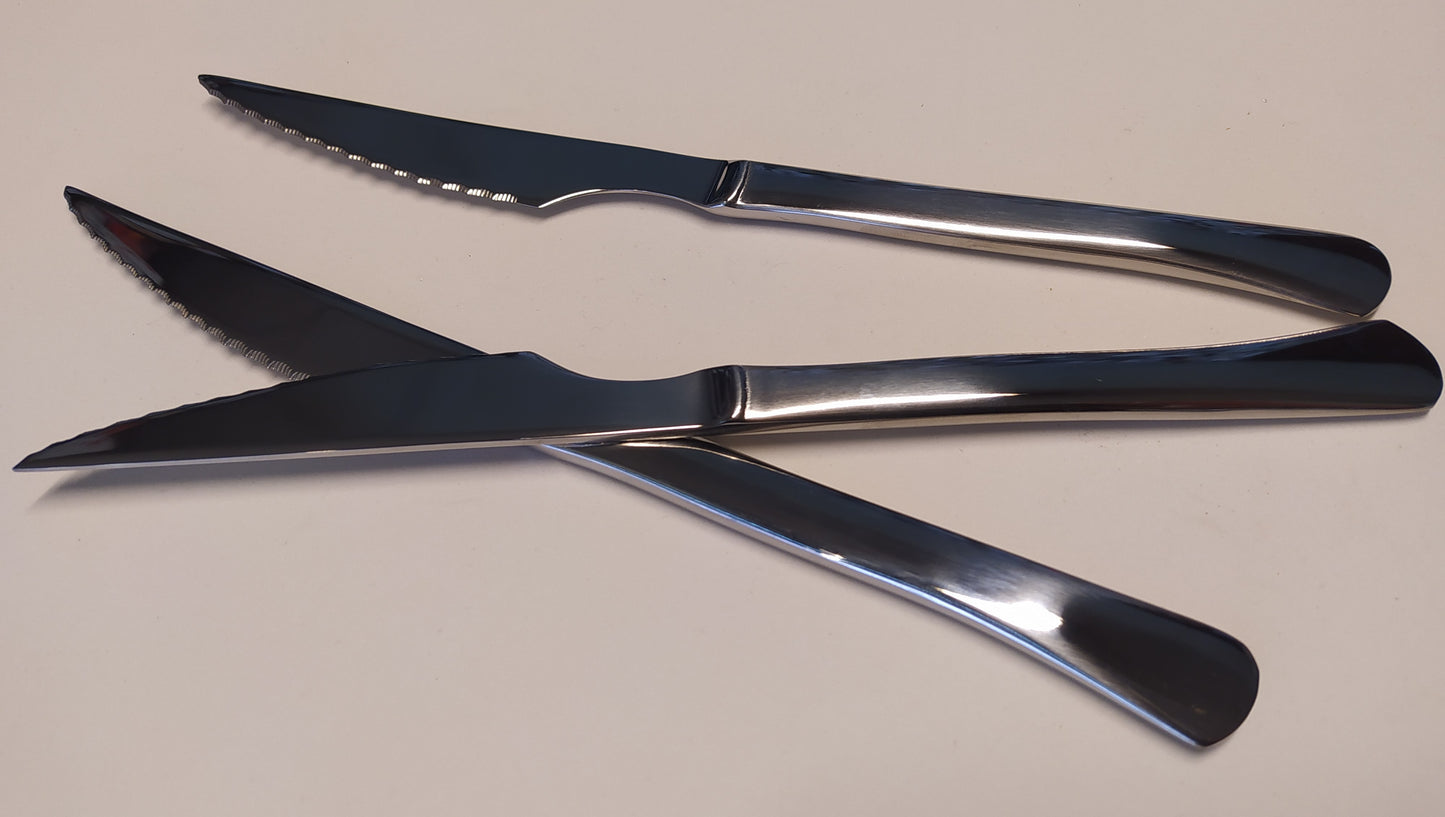 6 cuchillos mesa inox .no necesitan afilar
