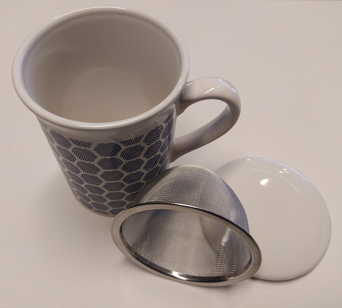 taza mug con tapa y filtro inoxidable 33 cl