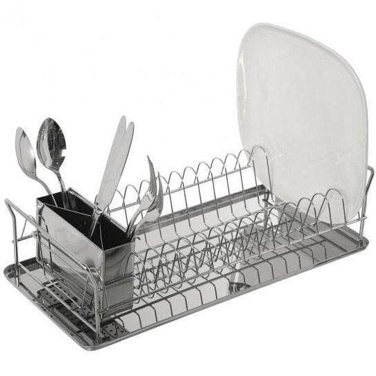escurreplatos acero con cubertero - Taracido Cocina y Hogar