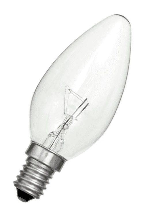 Bombilla vela clara incandescente E14 40W - Taracido Cocina y Hogar