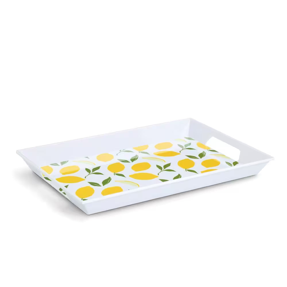 Bandeja melamina grande con asas 50x35x5 cm