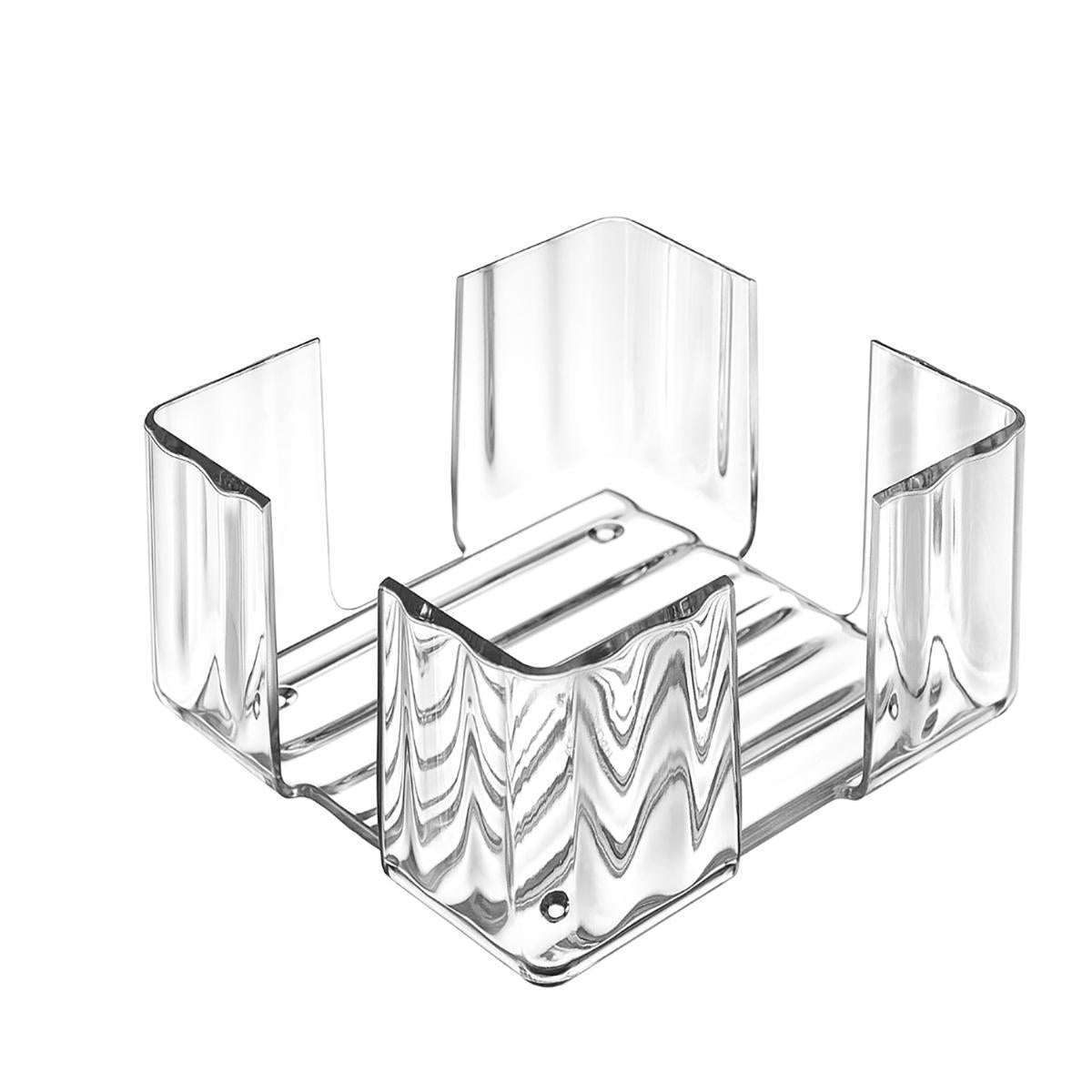 servilletero transparente de policarbonato 13x13x 5,50 cm